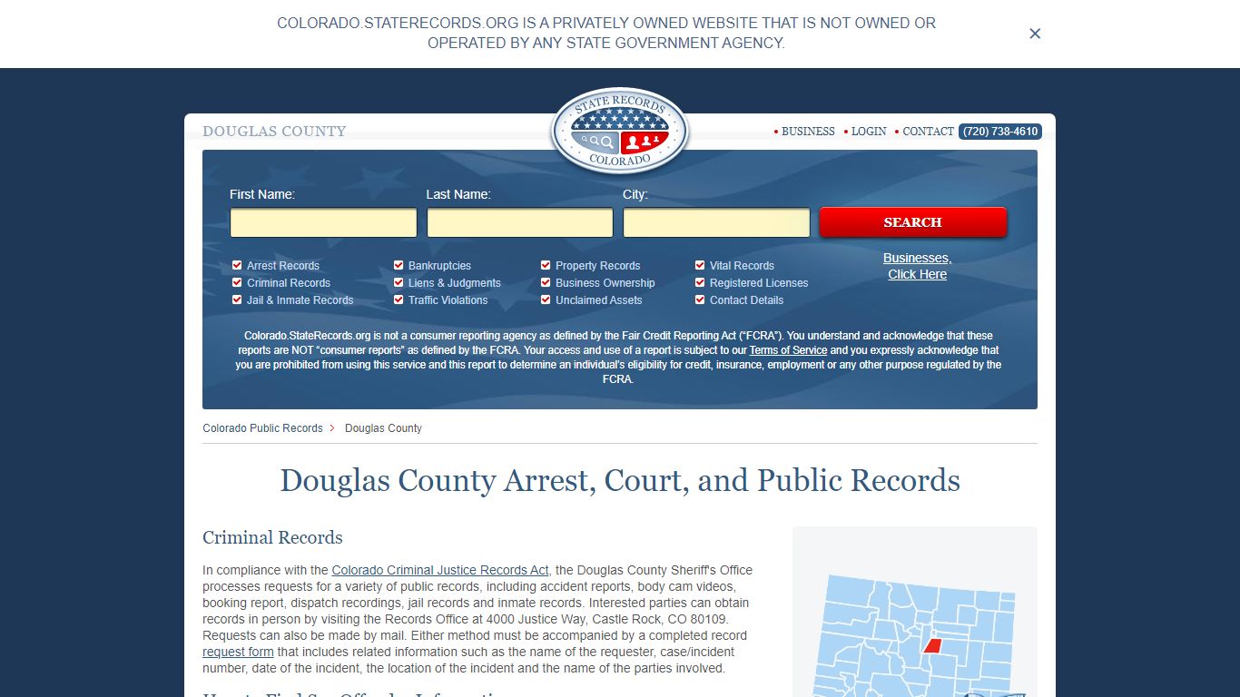 Douglas County Arrest, Court, and Public Records