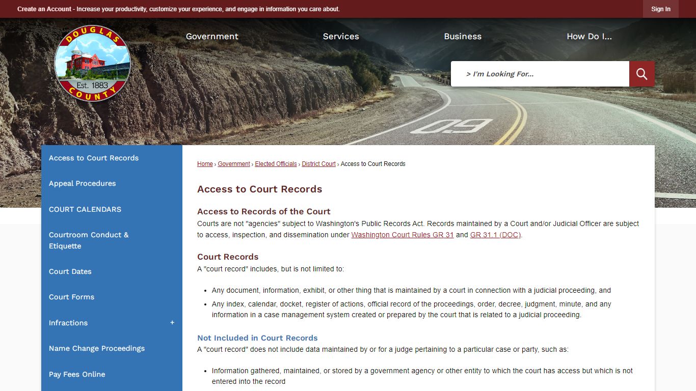 Access to Court Records | Douglas County, WA