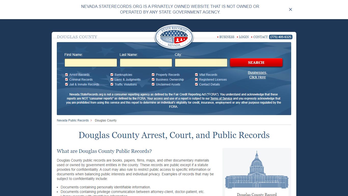 Douglas County Arrest, Court, and Public Records